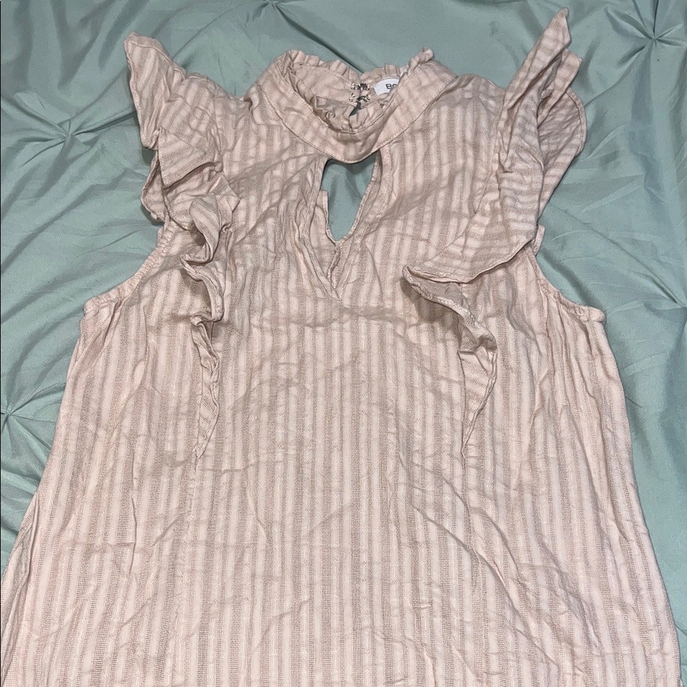 BCBG Blush Ruffle Blouse